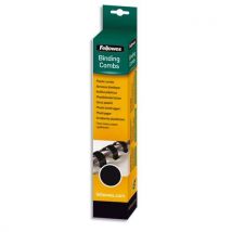 Boîte de 100 peignes en plastique Fellowes - 6 mm - noir