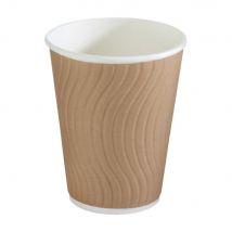 Gobelets jetables Huhtamaki pour boisson chaude 25 cl en carton kraft - Lot de 30