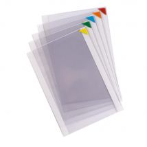 Pochettes d'affichage adhésives DJOIS by Tarifold Kang Easyclic PVC repositionnables A4 - Fermeture coin magnétique coloris assortis - Lot de 5