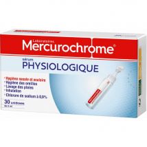 Doses de serum physiologique Mercurochrome - 5ml - boîte de 30 - Lot de 2