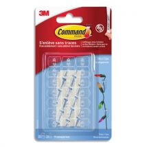 Blister de 20 mini crochets déco transparents Command