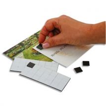 Carrés magnétiques adhésifs de1,5 cm SAFETOOL - force 80g/cm2 - Sachet de 49