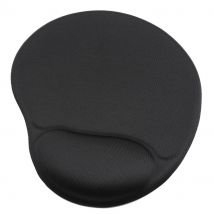 Tapis de souris ergonomique Raja avec repose poignet à mémoire de forme - Noir