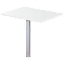 Extension Rectangle Tempo L 80 X 60 Cm Blanc - Pied Tube Carré Aluminium