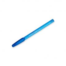 Stylo bille Papermate Inkjoy 100 - à capuchon - pointe moyenne - bleu - boîte de 100