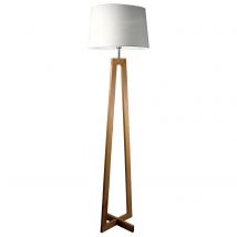 Lampadaire led Sacha - 12 W - Bois naturel