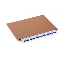 Pochette carton plat recyclée brune fermeture bande adhésive - l.int .45,8 x H.32,8 cm - paquet de 75
