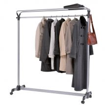Vestiaire portant mobile Alba Nidaros chromé - 3 cintres inclus
