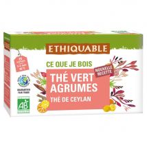 Thé Vert Agrumes Ceylan Bio Et Équitable - 20 Sachets Fraîcheur Recyclables En Infusette