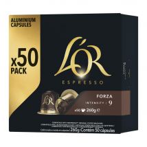 Café Forza L'OR Espresso - intensité 9 - Boîte de 50 capsules