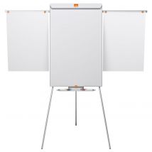 Chevalet Nobo Shark et tableau blanc mobile - surface magnétique en acier - cadre en aluminium - 1 000 x 685 mm