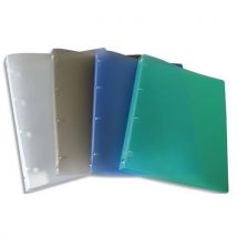 Classeur 4 anneaux 15 mm - A4 - polypropylène 4/10e - dos 2 cm - coloris assortis translucide - Lot de 12
