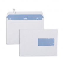 Enveloppe blanche Raja Premium format C5 - 162 x 229 mm - avec fenêtre - Fermeture auto-adhésive - Papier vélin 90 g/m²