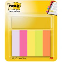 Carte De 50 Marque Page Index Papier Post It- 15 X 50 Mm - Lot De 2
