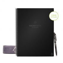 Cahier connecté Rocketbook Fusion Letter - A4 - réutilisable 42 pages - Noir