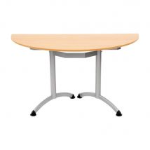 Table Modulaire Hélios 1,2 rond 140 cm - plateau Hêtre pieds Aluminium