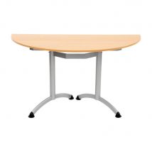 Table Modulaire Hélios 1,2 rond 140 cm - plateau Hêtre pieds Aluminium