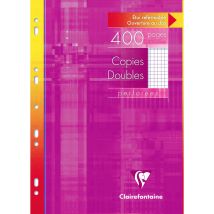 Copies doubles A4 400 pages - 5x5 - 210 x 297 mm blanc 90g/m² - paquet de 200