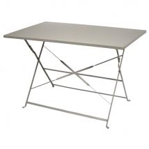 Table pliante métal Haste rectangle 110 x 70 cm Usage extérieur - Taupe
