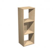 Module bibliothèque multicases - 3 cases - chêne