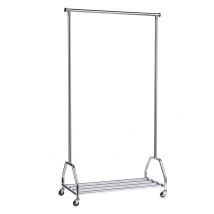 Vestiaire portant Groom - capacité 40 cintres sur roulettes - chrome