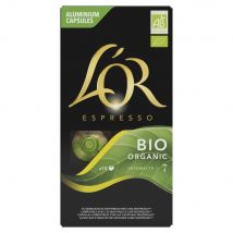 Capsules café bio organic pour machine Nespresso L'or Espresso - intensité 7 - boîte de 11