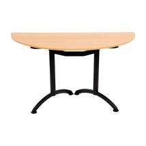Table Modulaire Hélios 1,2 rond 140 cm - plateau Hêtre pieds Noir