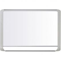 Tableau blanc émaillé Bi-Office Mastervision avec auget - 120 x 90 cm
