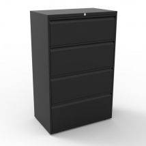 Comptoir Mobi - 4 Tiroirs - Métal - Noir