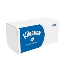 Essuie-mains pliés Kleenex Ultra 6778 - double épaisseur - enchevêtrées - paquet de 124 feuilles - blanc - boîte 15 pochettes