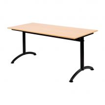 Table Modulaire Hélios rectangle L 160 x P 70 cm - plateau Hêtre pieds Noir