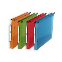 Dossier suspendu PP Design pour armoires - en polypropylène - boutons-pression - fond U 30 mm - assortis translucide - lot de 10
