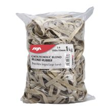 Elastique 180 X 10 Mm Sign En Caoutchouc Blond De Qualité Supérieure - Sachet De 1 Kg