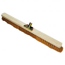 Balai coco d'intérieur - monture en bois - douille en métal - Largeur 80 cm