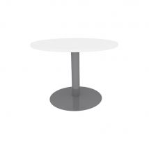 Table ronde - 100 cm blanc - pieds tulipe - alu