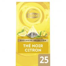 Thé noir aromatisé citron Exclusive Sélection - 25 sachets pyramide