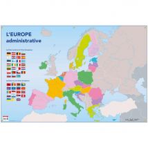 Carte Europe administative muette Bouchut - effaçable souple