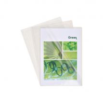 Boîte de 100 pochettes coin Exacompta - en PVC 14/100 ème - coloris cristal