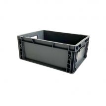 Bac de rangement norme Europe - gerbable 15 litres - polypropylène gris anthracite