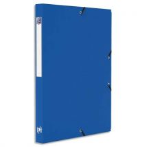 Chemise kangourou Memphis avec étiquette - polypropylène 7/10e - Dos de 25 mm - 32 x 24cm - bleu