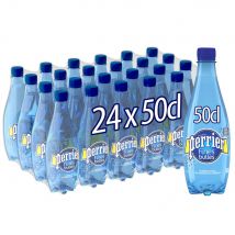 Eau minérale naturelle gazeuse Perrier - bouteille 50 cl - lot de 24 bouteilles