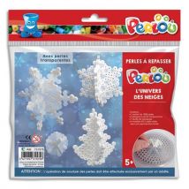 Kit d'activité perles à repasser - 1000 perles assorties - 1 plaque - thème l'univers des neiges