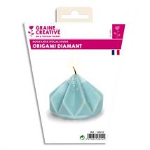 Moule en latex - 80 x 70 mm - forme Origami diamant pour fabriquer des bougies