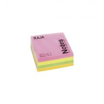 Cube de Notes repositionnables 76 x 76 mm - coloris assortis Néon - bloc de 400 feuilles