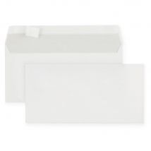 Enveloppe blanche Raja - DL 110 x 220 mm - sans fenêtre - fermeture autocollante avec bande protectrice - papier 80 g