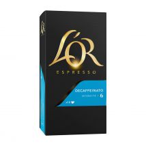 Capsules de café décaféiné L'Or compatibles Nespresso - Decaffeinato - boîte de 10