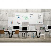 Tableau blanc mural en acier laqué Legamaster Board-Up - magnétique - sans cadre - 75 x 75 cm