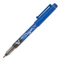 Stylo feutre pointe nylon Pilot V-Sign Pen - 0,6 mm - bleu - Lot de 2