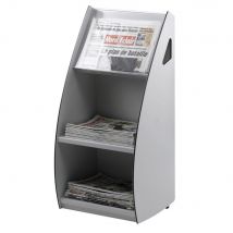 Présentoir Distributeur Paperflow - Xl - En Polystyrène - 2 Cases A3 - Gris