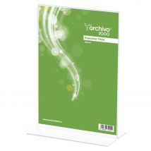 Présentoir de document vertical - double face - format A4 - transparent - Lot de 3